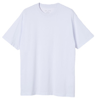 Adult 100% Cotton T-Shirt Unisex Men's Basic Plain Blank Crew Tee Tops Shirts, White, M