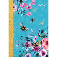 Queen Bee - 2024 A5 Padded Cover Diary Premium Planner Book Xmas New Year Gift