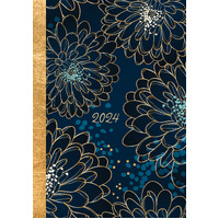 Dahlia - 2024 A5 Padded Cover Diary Premium Planner Book Christmas New Year Gift