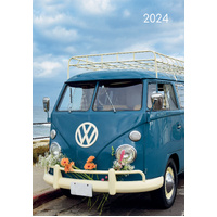 Camper Vans - 2024 A5 Padded Cover Diary Premium Planner Book Xmas New Year Gift