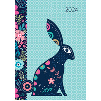 Hippity Hop - 2024 A5 Padded Cover Diary Premium Planner Book Xmas New Year Gift