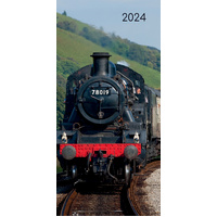 Steam Trains - 2024 Flexi Pocket Diary Premium Planner Christmas New Year Gift