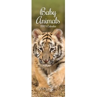 Baby Animals - 2024 Slimline Slim Wall Calendar Hanging Planner New Year Gift