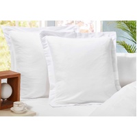 1000TC Premium Ultra Soft European Pillowcases 2-Pack White