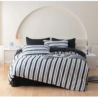 Ascar Striped Quilt Cover Set - Super King Size