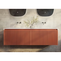 Rimini wall hung bathroom vanity 1500mm Potter's Clay