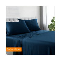 1200tc hotel quality cotton rich sheet set double sailor blue