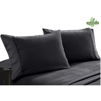 400 thread count bamboo cotton twin pack pillowcase charcoal