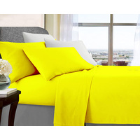 ultra soft microfibre sheet set mega king yellow