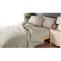 Microflannel duvet cover and sheet comb set Double silver