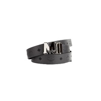 Reversible Leather Belt with M Logo Buckle One Size Men