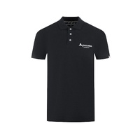 Aquascutum Men's Black Cotton Polo Shirt - L