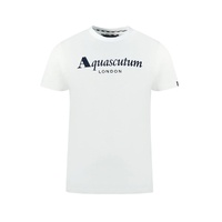 Aquascutum Men's White Cotton T-Shirt - L