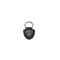 Black Lacquered Shield Logo Keyring One Size Men