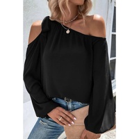 Azura Exchange Asymmetric Off Shoulder Blouse - L