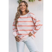 Azura Exchange Drop Shoulder Pullover Sweatshirt with Striped Pattern - 2XL