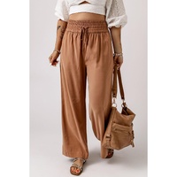 Azura Exchange Elastic Waist Casual Wide Leg Pants - M