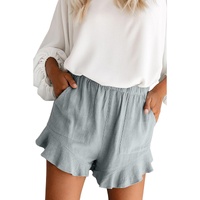 Azura Exchange High Waist Ruffle Shorts with Pockets - XL