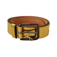 Mens Genuine Leather Belt with Rustic Silver Buckle 100 cm Men