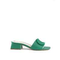 Leather Logo Mule Sandals - 37 EU