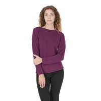 Crown of Edinburgh Cashmere Women's Cashmere Boatneck Sweater in Purple - S