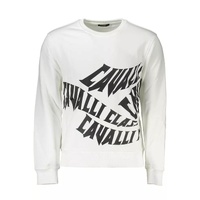 Cavalli Class Men's White Cotton Sweater - L