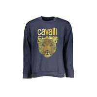 Cavalli Class Men's Blue Cotton Sweater - L