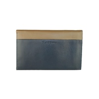 Blue Leather Cavalli Class Wallet with Card Holder Inserts One Size Men