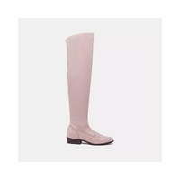 Beige Suede Leather Knee-High Boots 39 EU Women