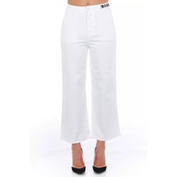 High Waist Cropped Trousers with Multipockets 44 IT Women