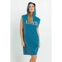 Maxi Camisole Dress with Front Kangaroo Pocket and Hood M Women