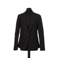 Lurex Detailed Fabric Jacket with Slim Cut and One Button Closure 40 IT Women