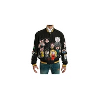 Dolce & Gabbana Bomber Jacket with Multicolor Motive 44 IT Men