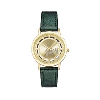 Gold Fashion Analog Watch with Rhinestone Facing One Size Women