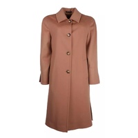 Woven Virgin Wool Coat with Four-Button Design 42 IT Women