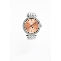 Darci Glitz Stainless Steel Wrist Watch with Gemmed Bezel One Size Women