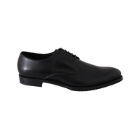 Handcrafted Black Leather Derby Dress Formal Shoes 38.5 EU Men