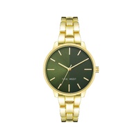 Classic Gold Metal Analog Womens Quartz Watch One Size Women