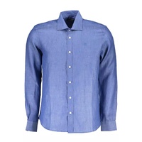 North Sails Men's Blue Linen Shirt - L