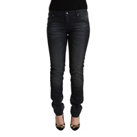 Slim Fit Low Waist Black Washed Jeans W26 US Women