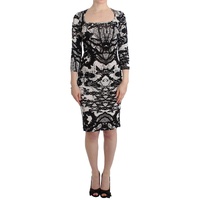 Printed Jersey Sheath Dress with Elegant Details - Just Cavalli 38 IT Women