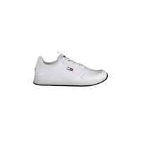 Tommy Hilfiger Men's White Polyester Sneaker - 46 EU