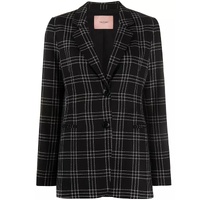 Check Pattern Blazer Jacket with Front Button Closure 44 IT Women