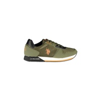 US POLO ASSN Men's Green Polyester Sneaker - 44 EU