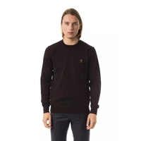 Embroidered Crew Neck Sweater in Extrafine Wool Merinos Fabric S Men