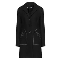 Love Moschino Wool Coat with Heart Embroidery 46 IT Women