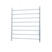 Premium Brushed Chrome Towel Rack - 8 Bars, Round Design, AU Standard, 1000x620mm Wide