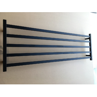 Premium Matte Black Heated Towel Rack with LED control- 4 Bars, Square Design, AU Standard, 510x1500mm Wide