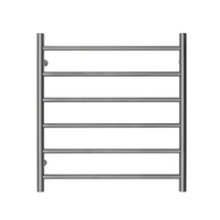 Premium Brushed Chrome Towel Rack - 6 Bars, Round Design, AU Standard, 650x620mm Wide