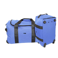 60L FIB Wheeled Travel Duffle Duffel Bag Luggage - Medium (Blue)